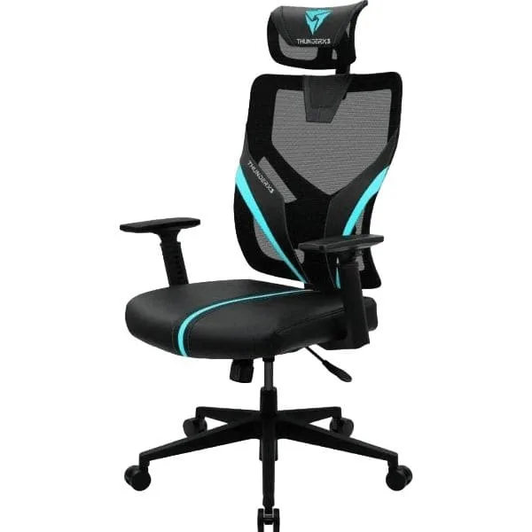 9 Cadeira Ergonomic Yama1 Preta Cyan THUNDERX3 Thunderx3 YAMA1 YAMA1 Preta Cyan