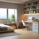 quarto com home office