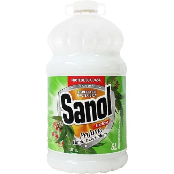 Sanol Desinfetante Liquido Para Uso Geral Eucalipto 5 Litros Branco jpg