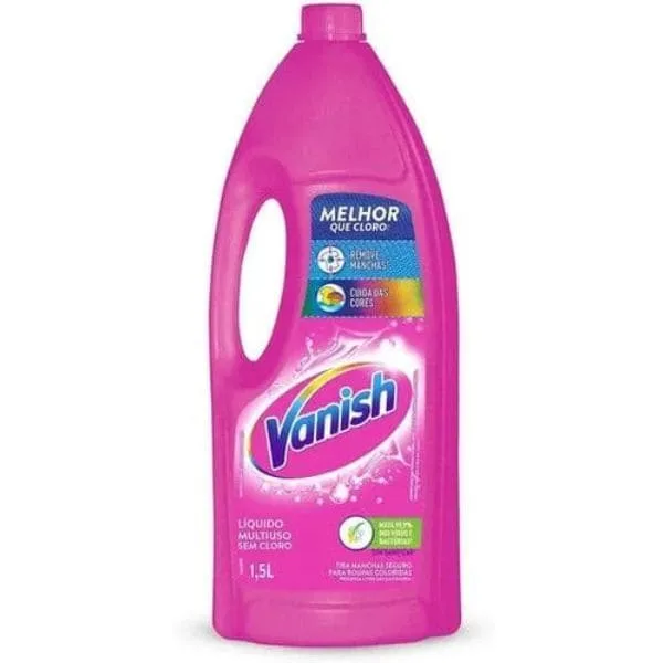 Vanish Tira Manchas Liquido Multiuso 1 5L Para Roupas Coloridas