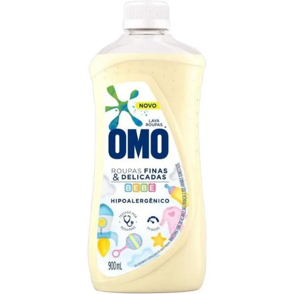 OMO Sabao Liquido Roupas Finas E Delicadas Bebe 900Ml